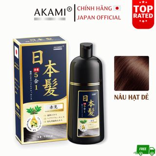 Dầu gội nhuộm phủ bạc tóc Akami Nhật Bản chính hãng - Đen Tự Nhiên