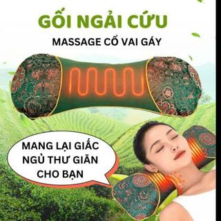 Gối Ngải Cứu Massage Cổ Vai Gáy Hỗ Trợ Giảm Đau Mỏi giá sỉ