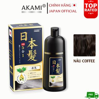 Dầu gội nhuộm phủ bạc tóc Akami Nhật Bản chính hãng - Đen Tự Nhiên
