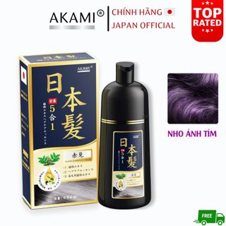 Dầu gội nhuộm phủ bạc tóc Akami Nhật Bản chính hãng - Đen Tự Nhiên