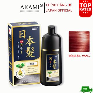 Dầu gội nhuộm phủ bạc tóc Akami Nhật Bản chính hãng - Đen Tự Nhiên