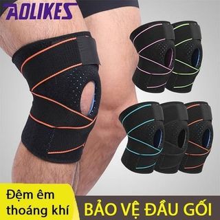Bó gối thể thao chính hãng AOLIKES 7908, bảo vệ đầu gối dùng trong cầu lông, bóng đá, gym, chạy bộ