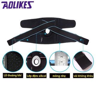 Bó gối thể thao chính hãng AOLIKES 7908, bảo vệ đầu gối dùng trong cầu lông, bóng đá, gym, chạy bộ