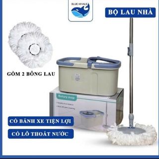 BỘ CÂY LAU NHÀ XOAY 360 ĐỘ TẶNG KÈM BÔNG LAU giá sỉ