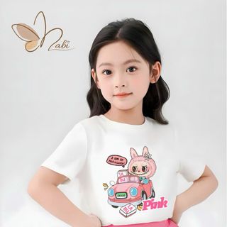 NB467 - Bộ bé gái váy hồng xinh xắn