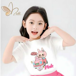 NB467 - Bộ bé gái váy hồng xinh xắn