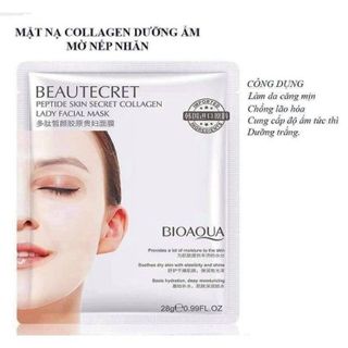 Mặt Nạ Thủy Tinh Bioaqua Collagen Căng Bóng