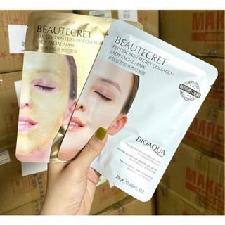 Mặt Nạ Thủy Tinh Bioaqua Collagen Căng Bóng