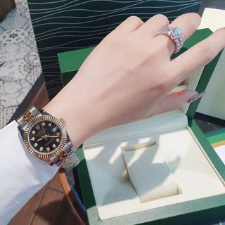 ĐỒNG HỒ NAM NỮ CAO CẤP RÔ LE DÂY THÉP MẶT KÍNH SAPHIRE NIỀNG KHÍA 4