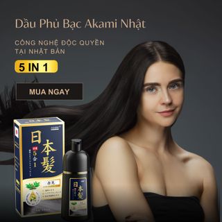 Dầu gội nhuộm phủ bạc tóc Akami Nhật Bản chính hãng - Nâu Hạt Dẻ