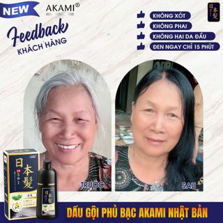 Dầu gội nhuộm phủ bạc tóc Akami Nhật Bản chính hãng - Nâu Hạt Dẻ