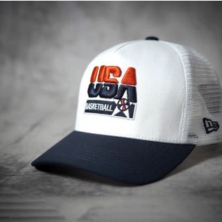 Nón Lưỡi Trai USA Basketball Trắng Cap