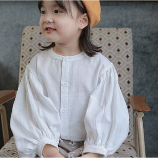 (Hàng Mới Về) Áo Sơ Mi Trắng Cho Bé Gái Dễ Thương, Màu Hồng, Màu Trắng, Áo Đi Học, Đi Chơi Phong Cách Hàn Quốc