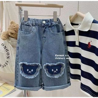 (Hàng QCCC) Quần Bò Đị Học, Đi Chơi Bé Gái Ống Rộng Hình Trái Tim Hottrend, Dễ Thương, Thoải Mái
