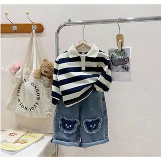 (Hàng QCCC) Quần Bò Đị Học, Đi Chơi Bé Gái Ống Rộng Hình Trái Tim Hottrend, Dễ Thương, Thoải Mái