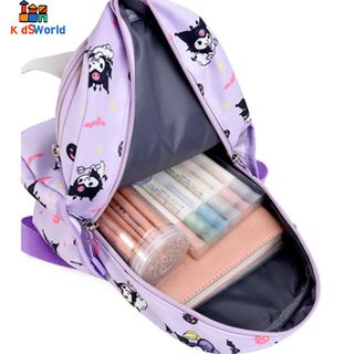 (Hàng Mới)Balo mầm non Bé Gái, Bé Trai Hình Kuromi, Cinamol.Mèo kitty, Melody, Kích thước 27*21*11cm