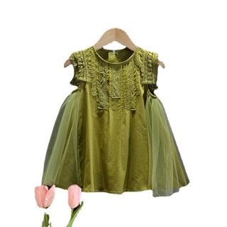(Tặng kèm mũ cói) Váy Công Chúa dành cho bé gái Dễ Thương, Váy màu Xanh Cốm, Váy đi tiệc, đi chơi rất xinh