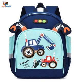 (Hàng Mới Về)Balo mầm non Bé Trai, Bé Gái Hình Oto Phong cách thể thao,Balo Mẫu giáo Chống thấm nước