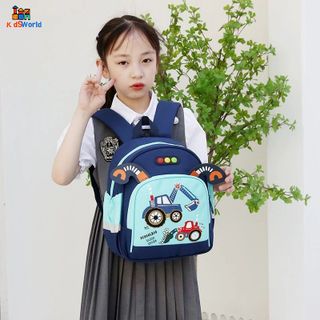 (Hàng Mới Về)Balo mầm non Bé Trai, Bé Gái Hình Oto Phong cách thể thao,Balo Mẫu giáo Chống thấm nước