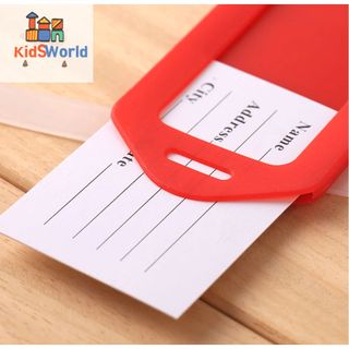 (Bán Sỉ) Thẻ Tên Treo Hành Lý,Valy, Balo Đi Du Lịch, Đi Học Bằng Nhựa Có dây Đeo, Kích Thước 8.5*5cm