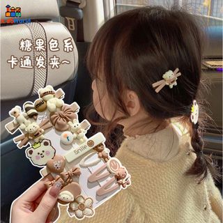Phụ Kiện Tóc, Set Ghim Tóc 14 Chi Tiết Bé Gái, Cặp Tóc, Cài Tóc Hình Gấu Quả Dâu Hồng, Kuromi Tím, Màu Sắc Dễ Thương