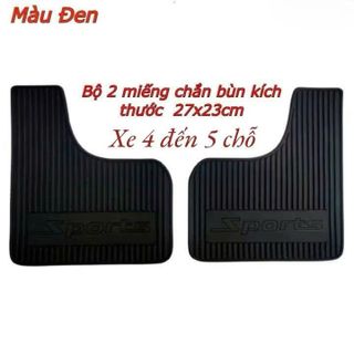 Bộ 2 tấm cao su chắn bùn thể thao KT 27x23cm kèm ốc vít chất liệu cao su mềm PVC cao cấp