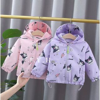 Áo Khoác Gió, Áo Chống Nắng Bé Trai, Bé Gái, Nhân Vật Hoạt Hình kuromi, Cianmol, Màu sắc tươi sáng