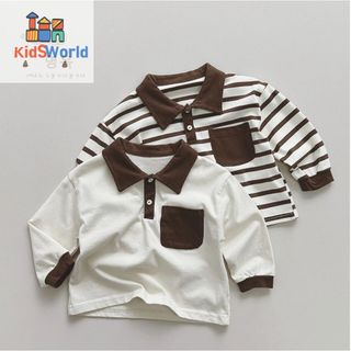 (Hàng QCCC) Áo Polo Dài Tay màu Thu Đông Cho Bé Trai, Áo Thu Đông, Hoạ Tiết Sọc Ngang, Chất Liệu Cotton giá sỉ