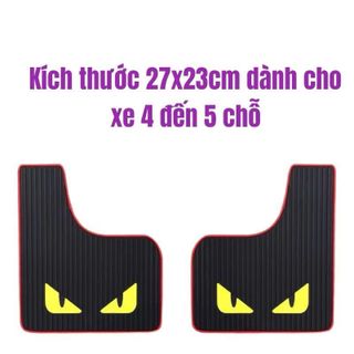 Bộ 2 tấm cao su chắn bùn thể thao KT 27x23cm kèm ốc vít chất liệu cao su mềm PVC cao cấp