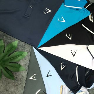 Áo cổ nam - logo thêu Chất liệu: thun poly Size: M L XL XxL Ri: 2222 Tách nửa ri được