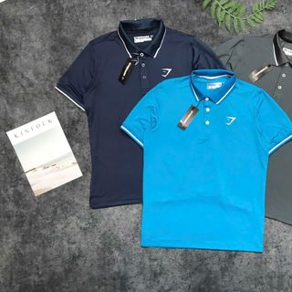 Áo cổ nam - logo thêu Chất liệu: thun poly Size: M L XL XxL Ri: 2222 Tách nửa ri được