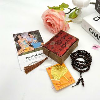 vòng tay trầm hương 108 hạt mix hoa sen bình an tài lộc 🍀