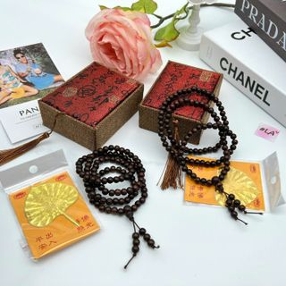 vòng tay trầm hương 108 hạt mix hoa sen bình an tài lộc 🍀