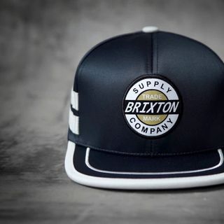 Mũ Brix.ton Xanh Viền Trắng Snapback
