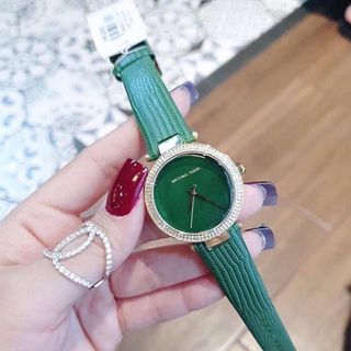 ĐỒNG HỒ NỮ CAO CẤP M KORS DÂY DA XANH LÁ FULL NỔI BẬT 5