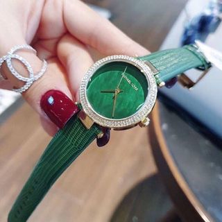 ĐỒNG HỒ NỮ CAO CẤP M KORS DÂY DA XANH LÁ FULL NỔI BẬT 5