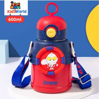 Bình Giữ Nhiệt Siêu Nhân Kèm Stiker,Bình Giữ Nhiệt Cho Bé Trai,Bé Gái, Bình Inox 316,Dung tích 600ml