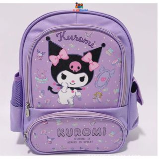 (Hàng Mới Về)Balo mầm non Bé Gái, Bé Trai Hình Kuromi, Cinamol. Mèo kitty, Melody, Kích thước 30*34*13 c
