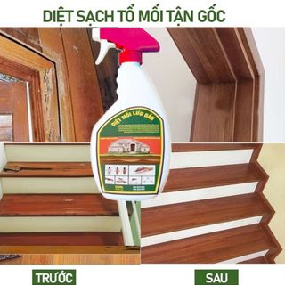 Xịt Diệt Mối Mọt Tận Gốc LƯU DẪN 500ml Có Tính Lưu Dẫn Xông Hơi Diệt Mối Mọt Gỗ, Tủ Bếp, Sàn Gỗ Tặng vòi xịt