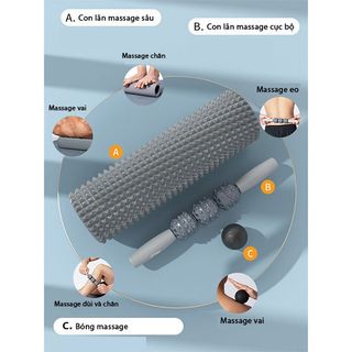 Con lăn massage chính hãng LINING LJSR628, massage cổ vai gáy, con lăn giãn cơ