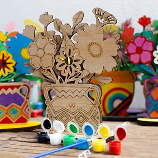 Hoa gỗ tô màu giá sỉ