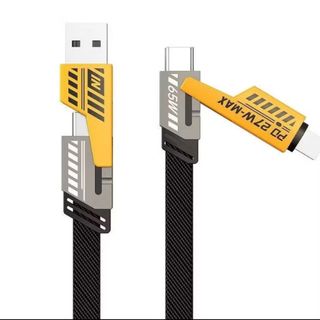 ￼Dây Sạc Siêu Nhanh 4IN1 Chống Gẫy Siêu Bền Tốc Độ Sạc Siêu Nhanh 65W Bảo Hành 12 Tháng