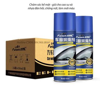 (BÁN SỈ) Chai Xịt Dầu Bôi Trơn Cửa Kính Ô Tô Fantastic XML Dung Tích 450ml Chống Kẹt Kính Bảo Dưỡng Gioăng Cao Su Cửa Nóc Ô Tô