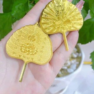 Lá Bồ Đề Mạ Vàng, Kim Loại Bỏ Ốp Điện Thoại Mang Lại Bình An, Tài Lộc