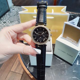 ĐỒNG HỒ NỮ CAO CẤP M KORS DÂY DA PARKER CHONOGRAP 3