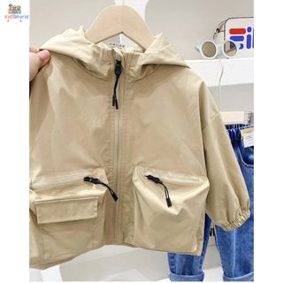 (Hàng QCCC) Áo Khoác Chất Liệu Kaki Dù Dành Cho Bé Trai, Áo Thu Đông ĐônĐông, Phong cách Hàn Quốc