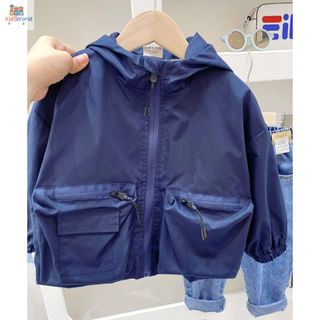 (Hàng QCCC) Áo Khoác Chất Liệu Kaki Dù Dành Cho Bé Trai, Áo Thu Đông ĐônĐông, Phong cách Hàn Quốc