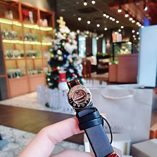 ĐỒNG HỒ NỮ CAO CẤP B V L DÂY DA LỤA MẶT VIỀN ĐÁ MÀU SANG TRỌNG 6