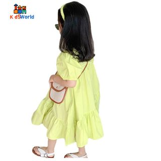 (Hàng Mới về) QCCC Váy Đầm Bé Gái sáng Màu Sắc dễ thương, mùa hè thoáng mát, đi học đi chơi, đi du lịch Phong cách Hàn Q