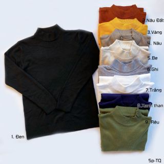 Áo len nam cổ 5p, áo nam cổ cao, nhiều màu Hà Đinh 5p-1920